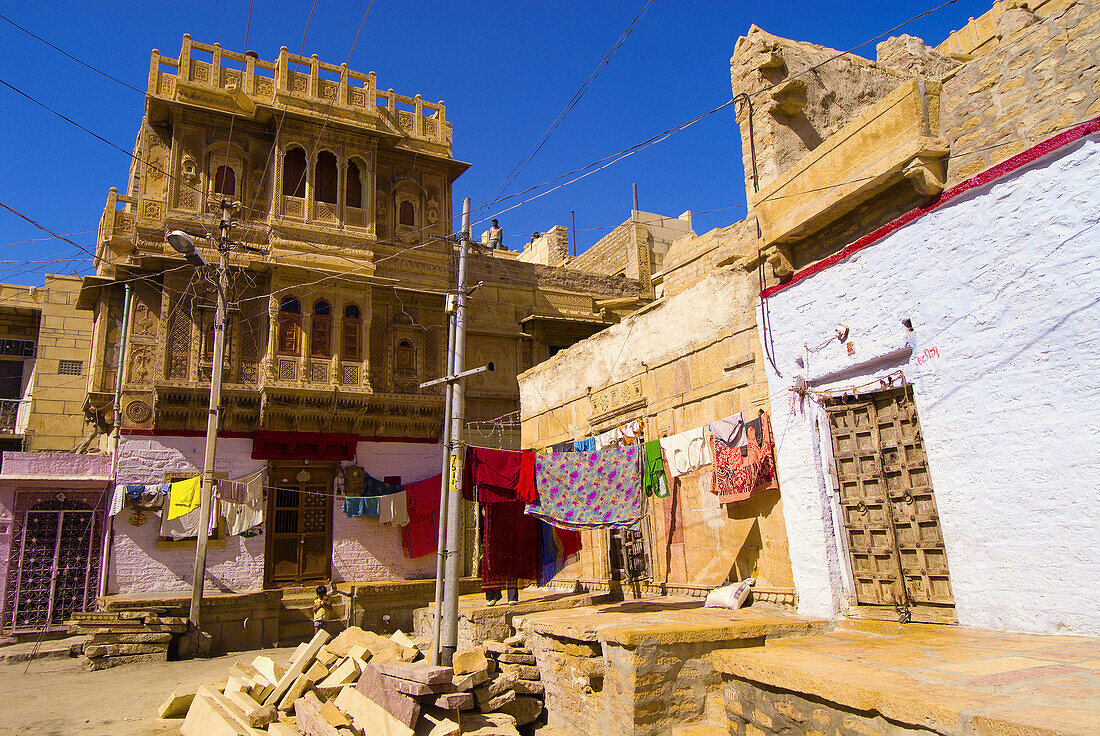 Havelis (former mansions), Jaisalmer, Rajasthan, India