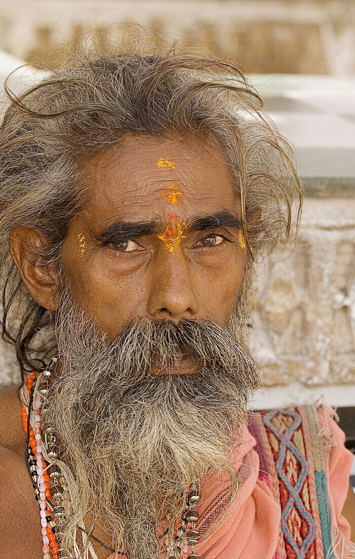 Saddhu (holy man), Jagdish Temple, Udaipur, Rajasthan, India