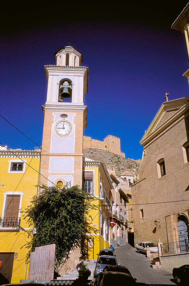 Mula. Clock tower, 1806. Ayuntamiento square. Murcia province. Spain.