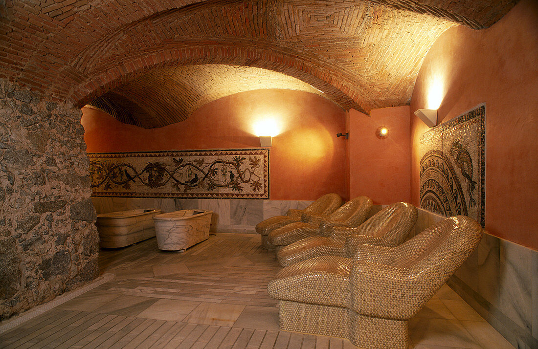 Roman baths. Caldarium. Baños de Montemayor. Cáceres province. Extremadura. Spain.