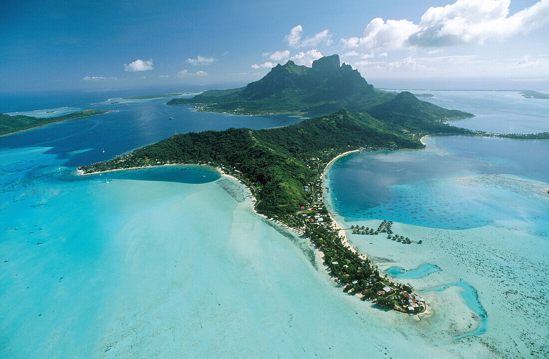 Bora Bora aerial view.