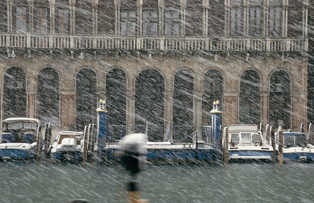 Snowfall, Venice, Italy