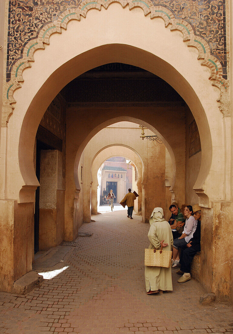 Medersa, Ben Youssef, Marrakech, Morocco.