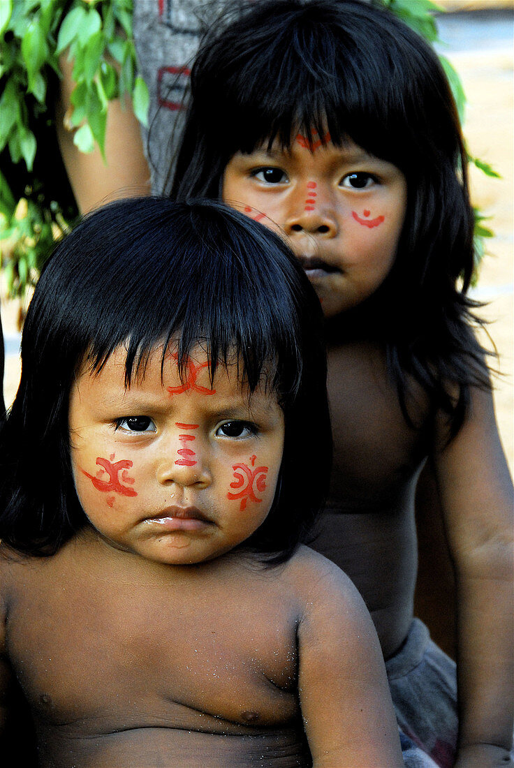 Indigenous Children. Amazon. Brazil.