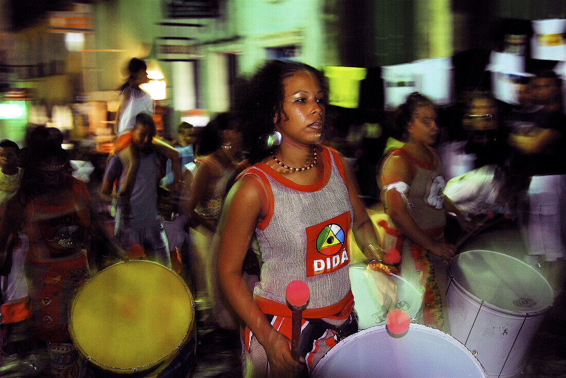 Carnival parade. Quarter of Pelourinho. Salvador de Bahia. Bahia. Brazil