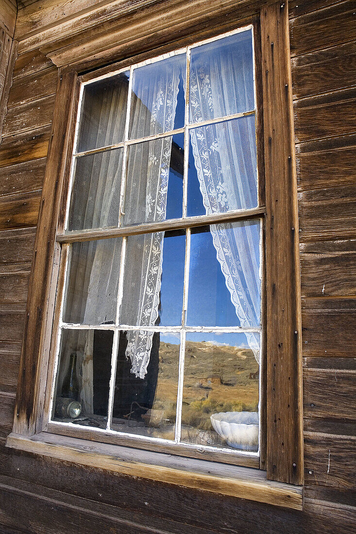 Old houset in the ghost town. Bodie State Historic Park. Bodie. California. United States