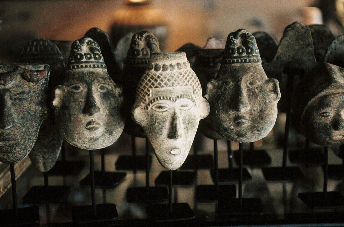 Ceramic masks, Tlayacapan, Morelos State, Mexico