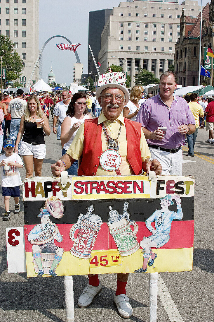 Strassenfest, the annual party celebrating German heritage in St. Louis. Missouri. USA.