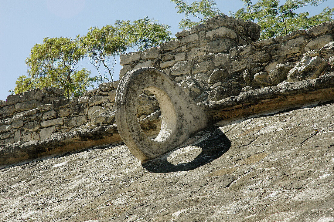 Ball court, Mayan ruins of Coba, Quintana Roo, Mexico