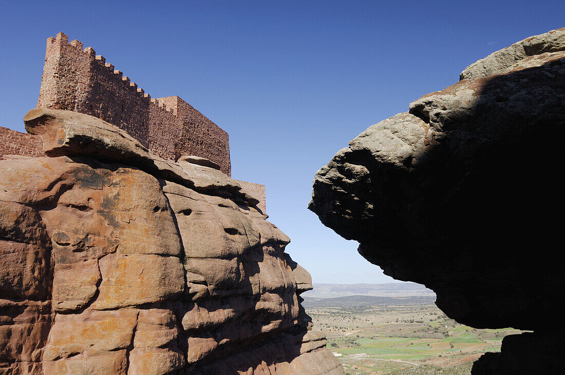 Peracense castle (10th-14th centuries), Hospital tower. Perancese. Teruel province, Spain