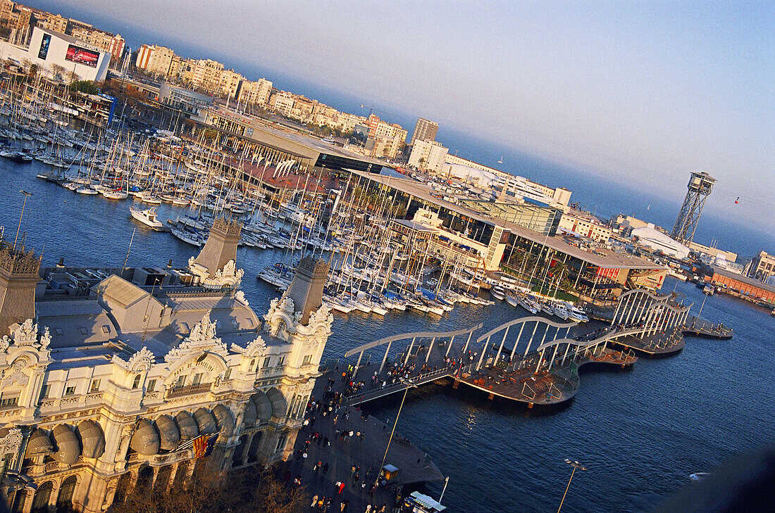 The Maremagnum Centre, located in the heart of Barcelonas Port Vell . Barcelona, Catalonia, Spain