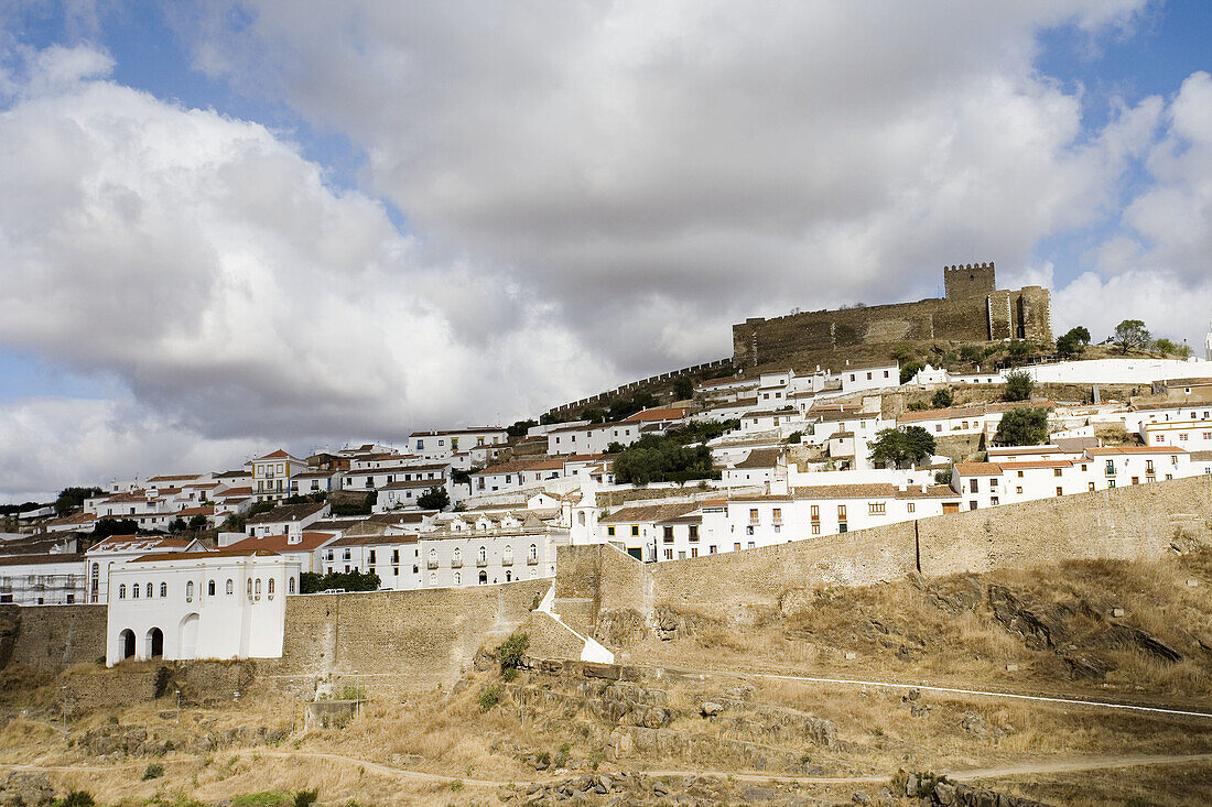 Overview of Mértola, Portugal