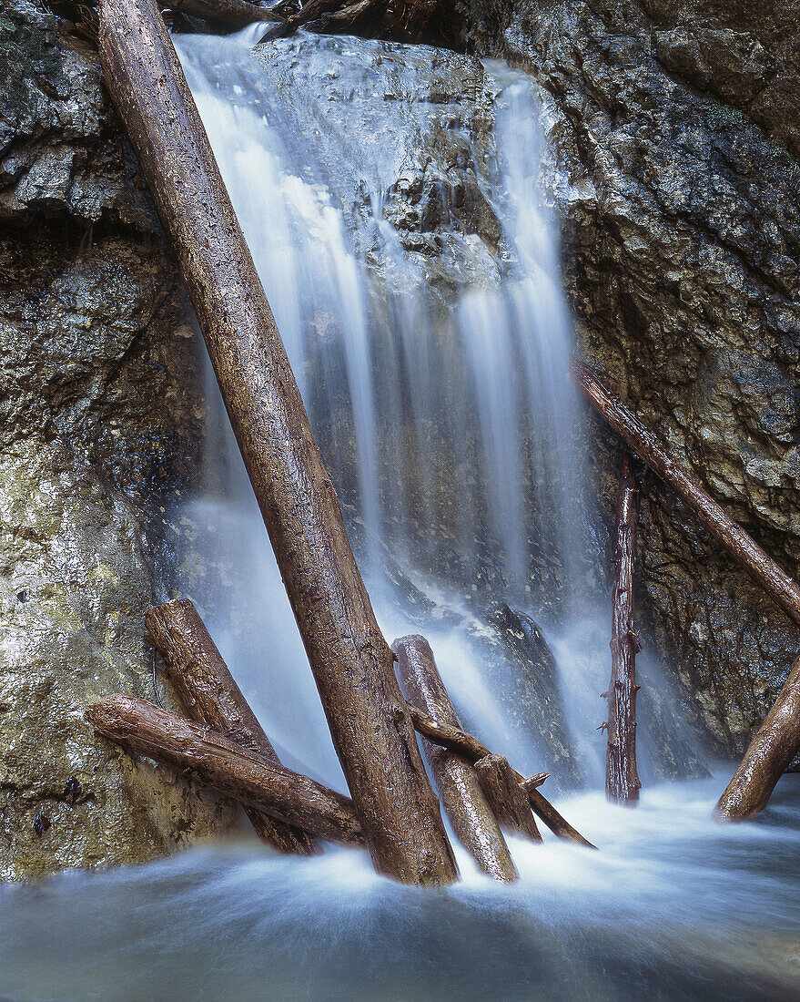 Waterfall in Slovensky Raj, Slovak Paradise, Slovakia
