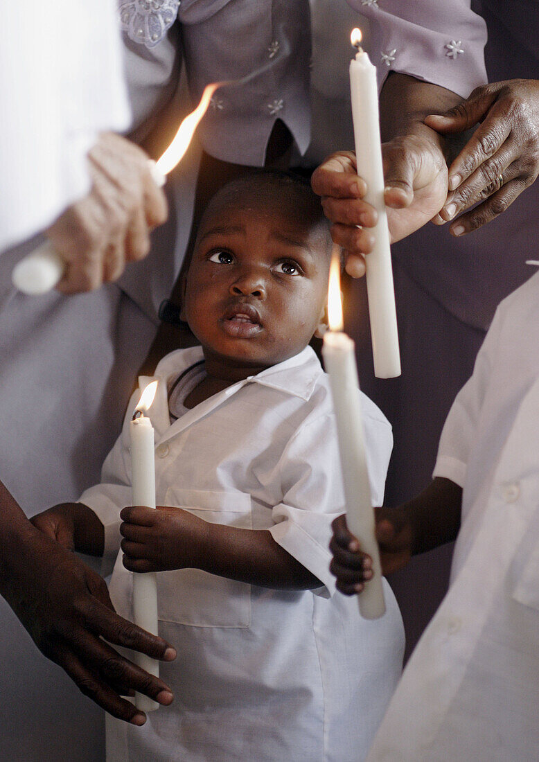 Boy in a religious ceremony. Mozambique.