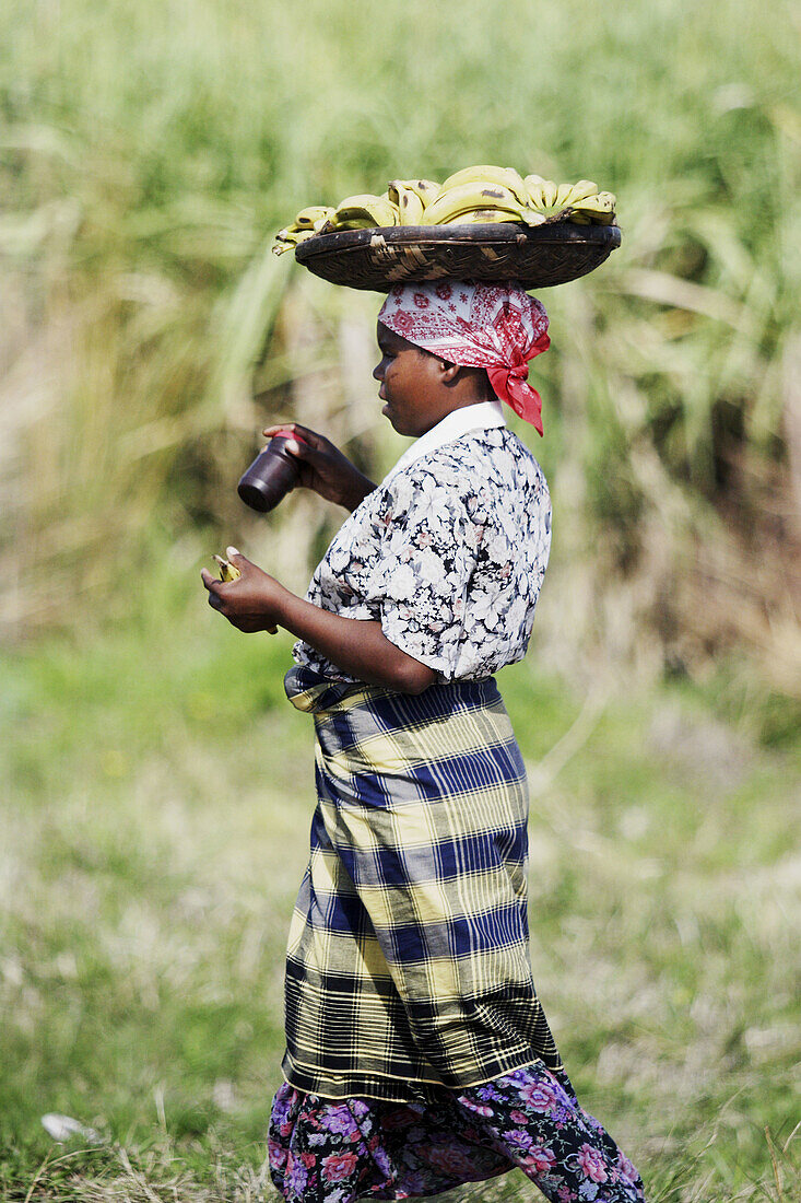 Banana seller. Mozambique.