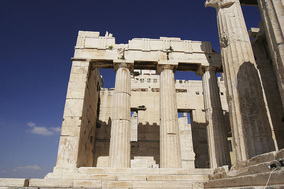 Propylaia in the Acropolis. Athens, Greece