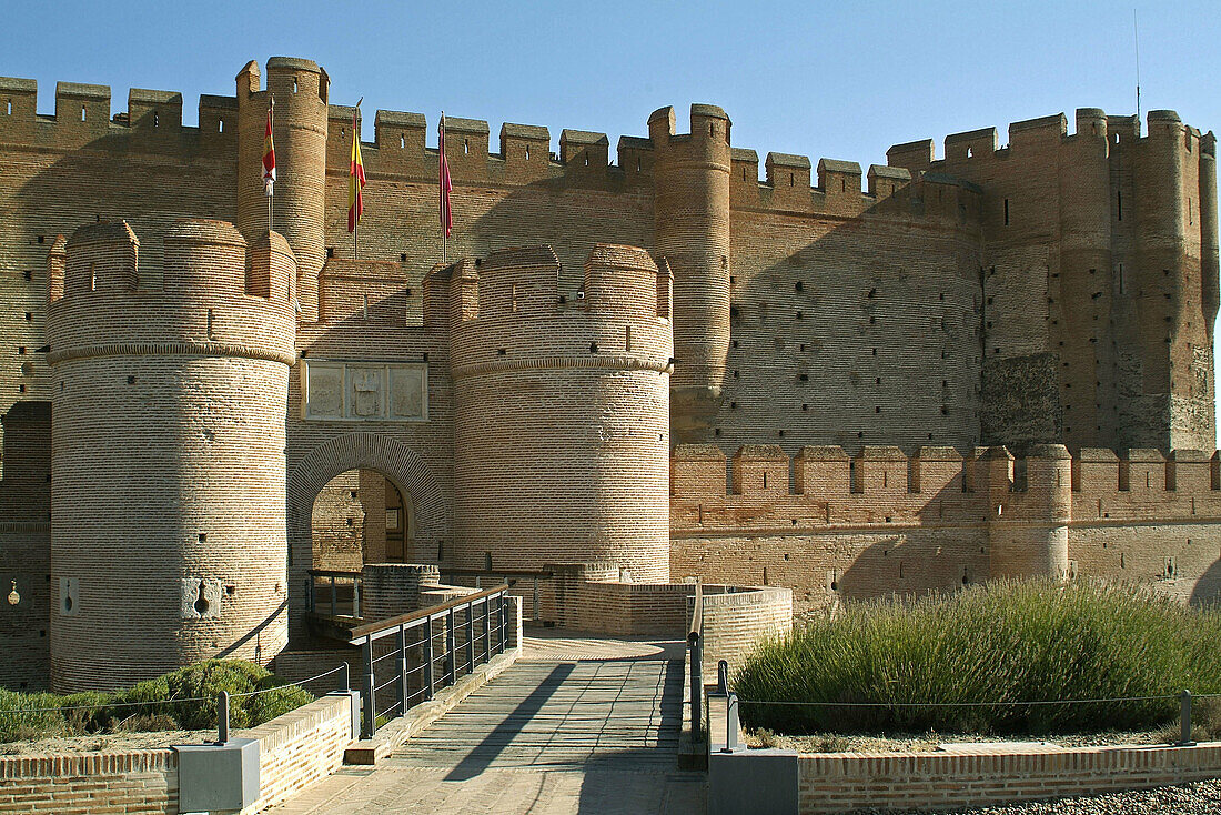 La Mota Castle, built 15th century. Medina del Campo. Valladolid province. Spain.