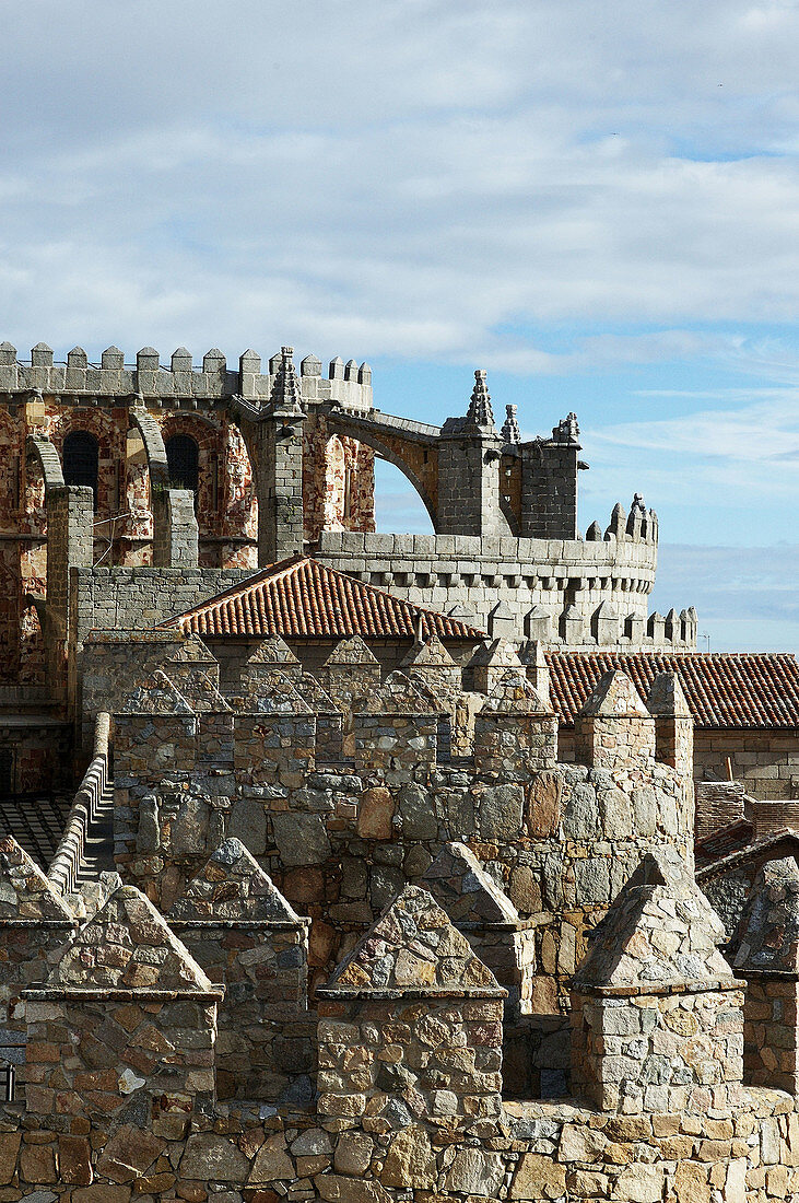 View from on top of the Wall. Wall (XIth century). Ávila. Castilla y Leon. Spain.