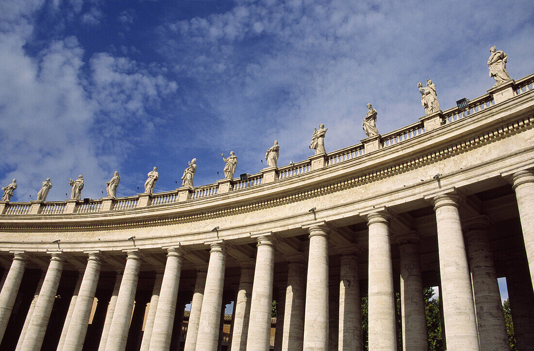 Bernini Colonnade at St. Peters Square. Vatican City. Rome. Italy