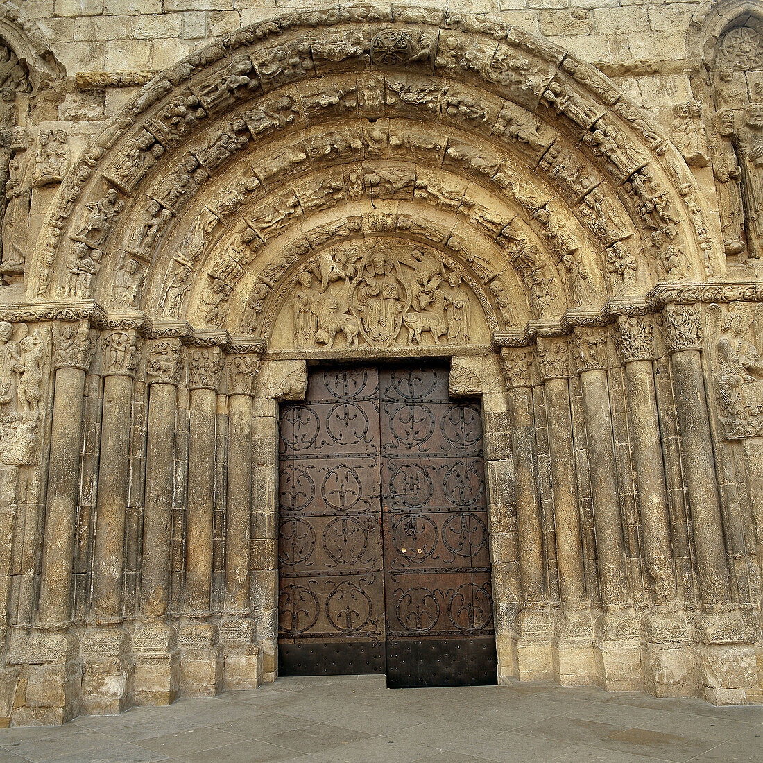 Romanesque architecture. Estella. Lizarra. Navarra. Spain.