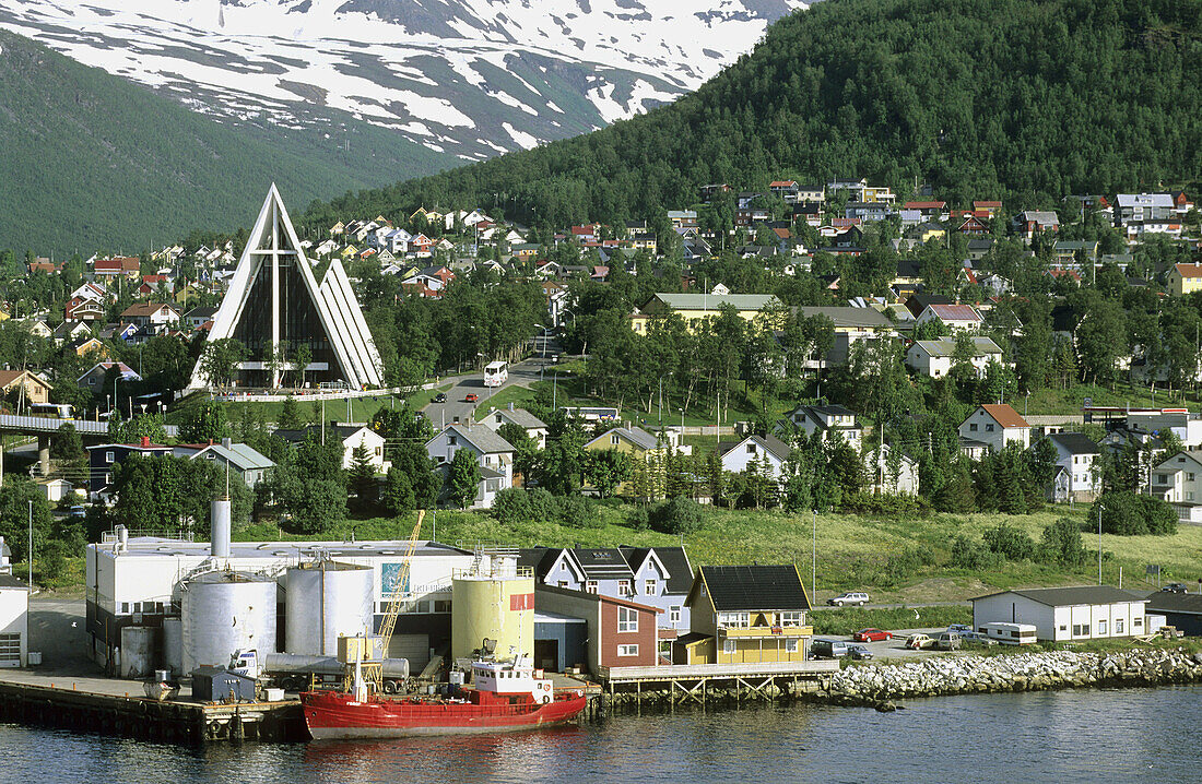 Harbour and city of Tromso, Norway