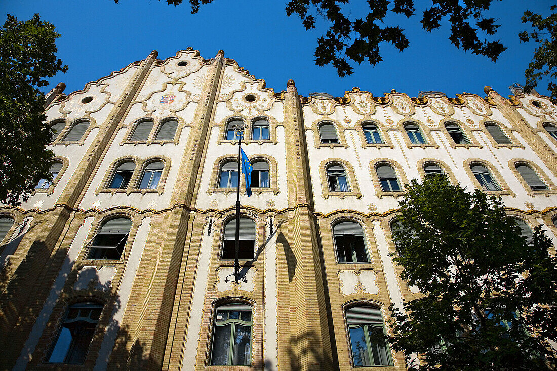 Art Nouveau Savings Bank building. Budapest. Hungary.