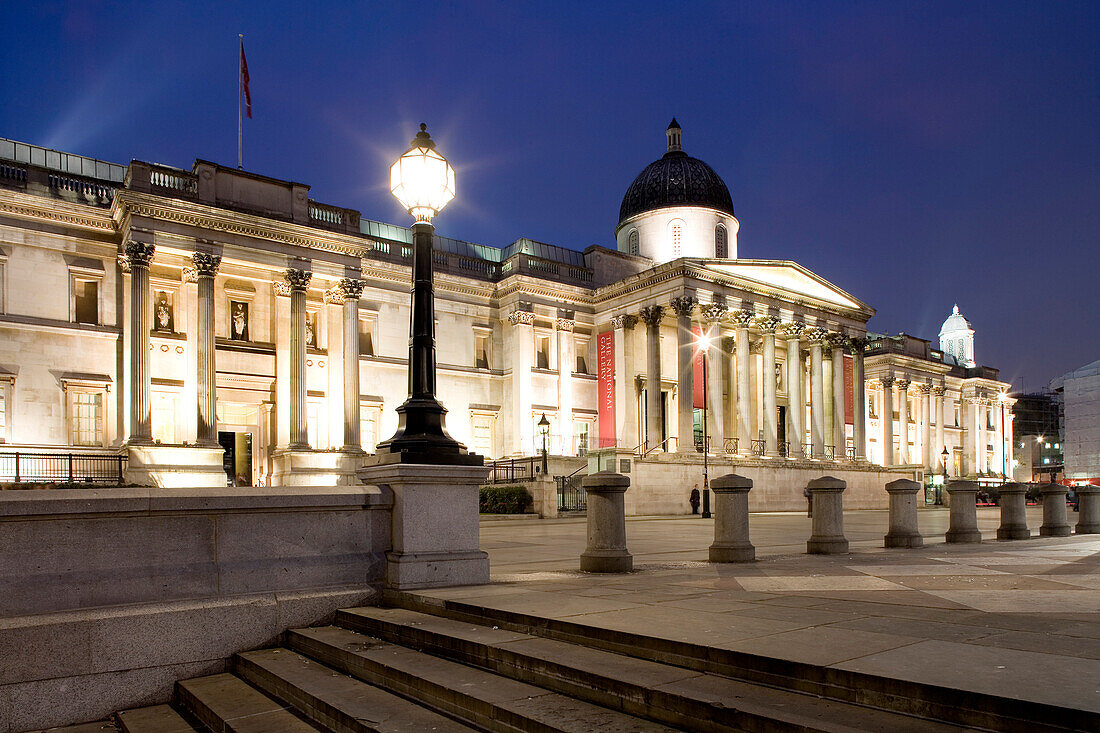 National Gallery at Trafalgar Square, London, England, Europe