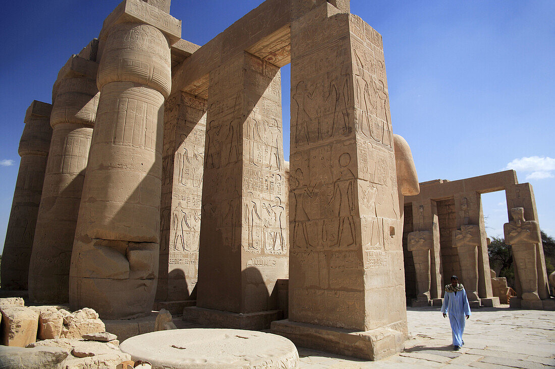 Ramesseum (Temple of Ramses II, c.1278-c.1260 BC), Luxor (West bank), Egypt