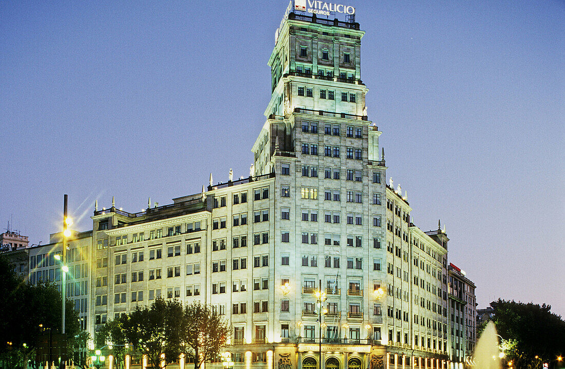 Banco Vitalicio building. By Lluís Bonet. 1950. Barcelona. Catalonia. Spain