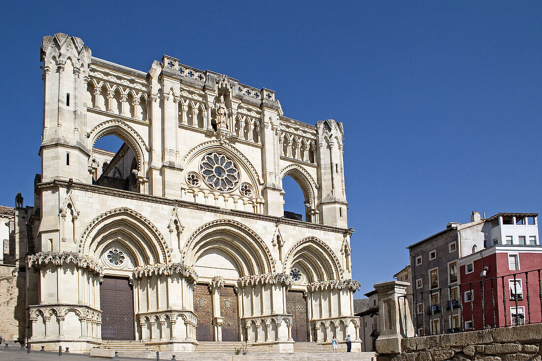 Façade of cathedral, Cuenca. Castilla-La Mancha, Spain