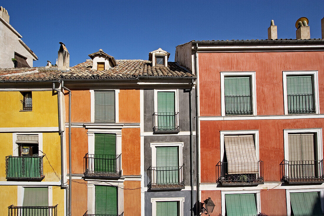 Houses in the old town, Cuenca. Castilla-La Mancha, Spain
