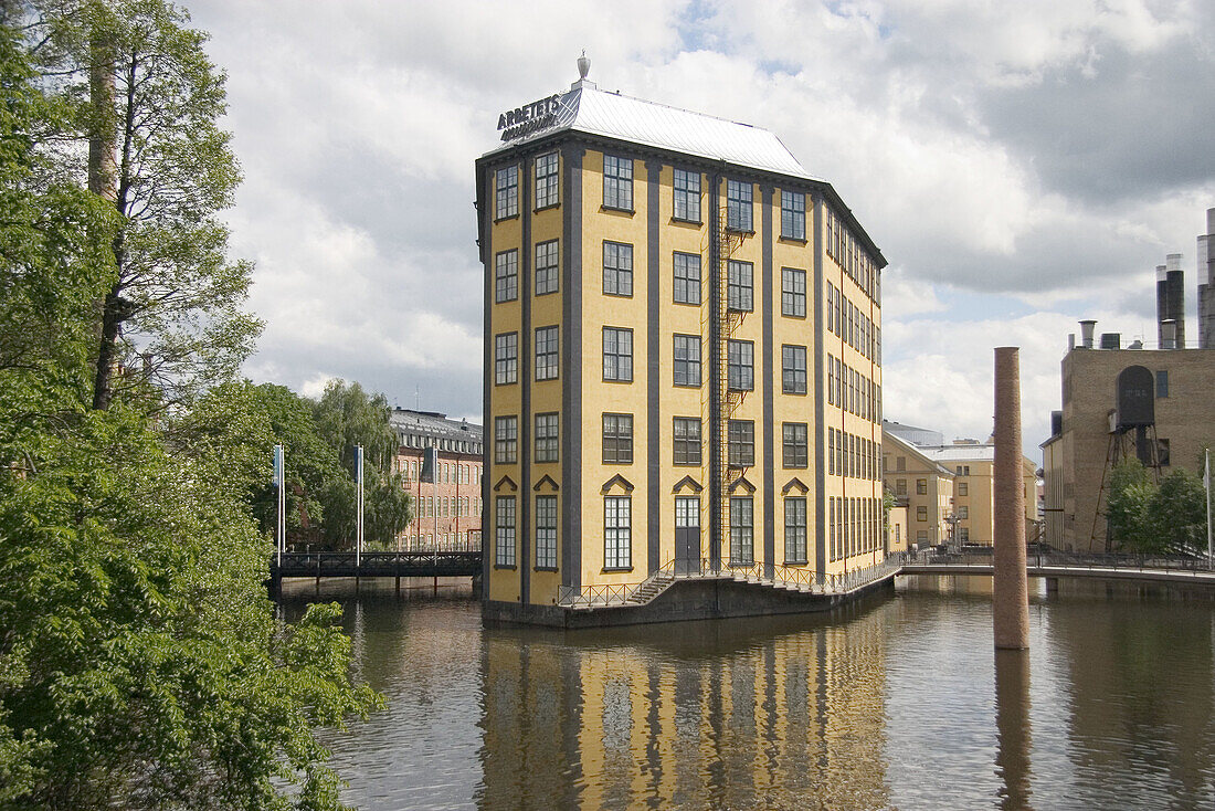 Museum of art. A house on the water. Norköping. Sweden.