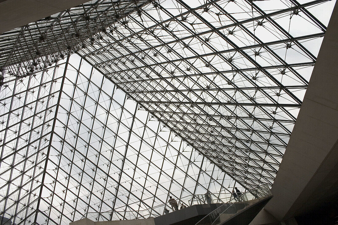 Glass pyramid. Louvre. Paris. France.