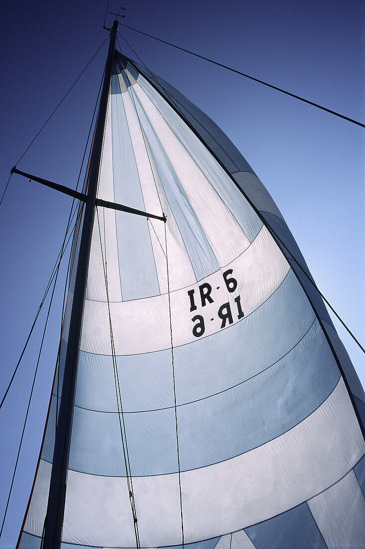 Main sail of the Irish yacht Cetawayo. Ireland