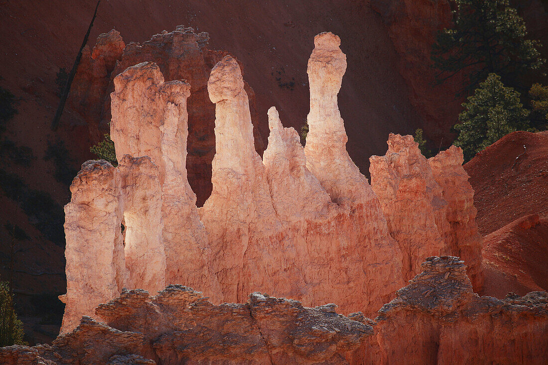 Brightly coloured hoodoos at Sunset Point in Bryce Canyon, Utah, United States of America