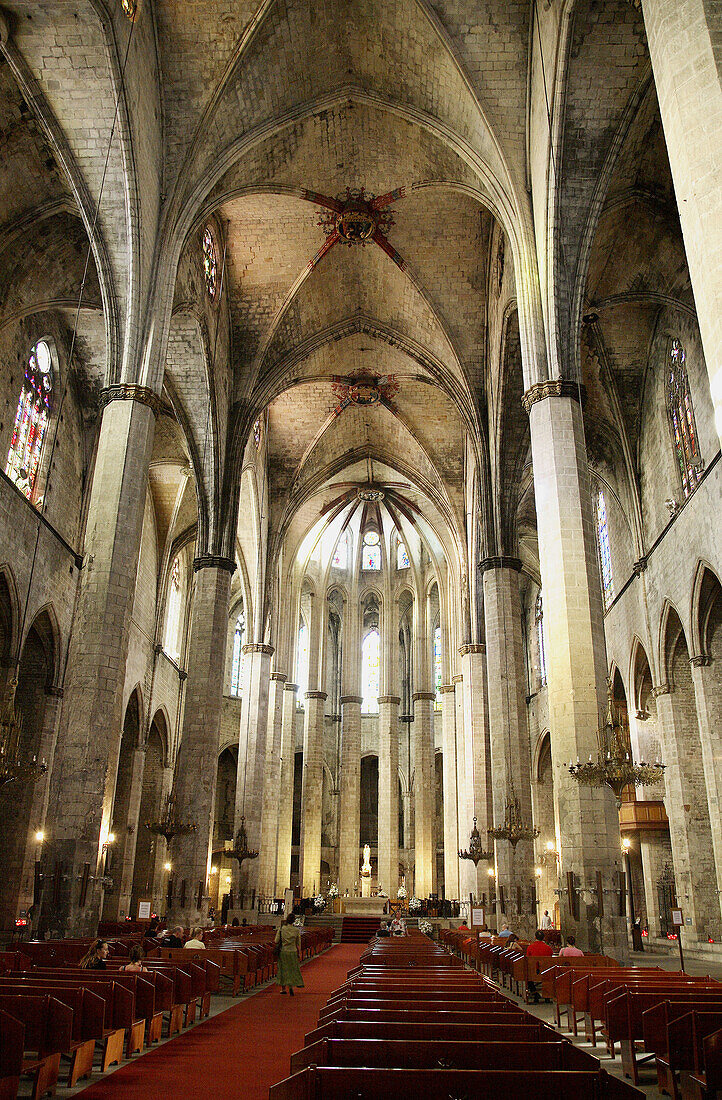 Church of Santa Maria del Mar, Barcelona. Catalonia, Spain