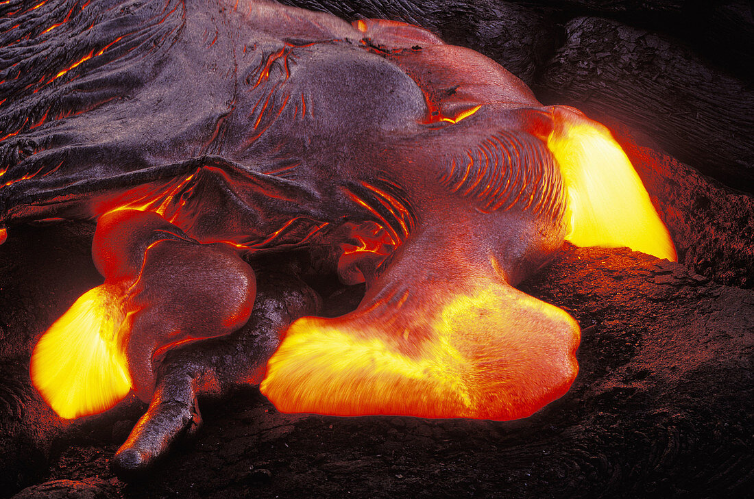 Lava flow in the Volcano Active area. Hawaii