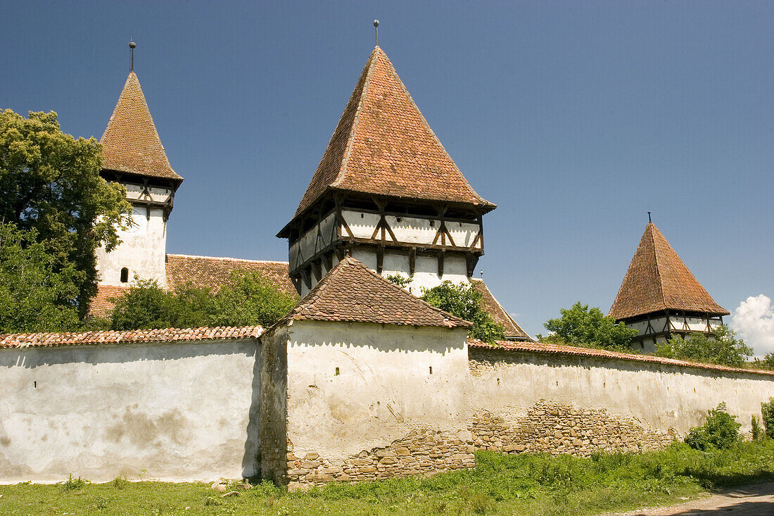 1321, Basilica, Church, Clock, Color, Colour, Corner, Dealu, Defense, Europe, Fortified, Frumos, Gallery, Hermannstadt, Hight, Holes, Loop, Observation, Outside, Projecting, Reinforced, Romanesque, Romania, Roof, Sibiu, Stronghold, Surrounded, Tile, Tower