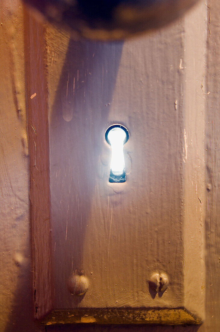 Keyhole in old door