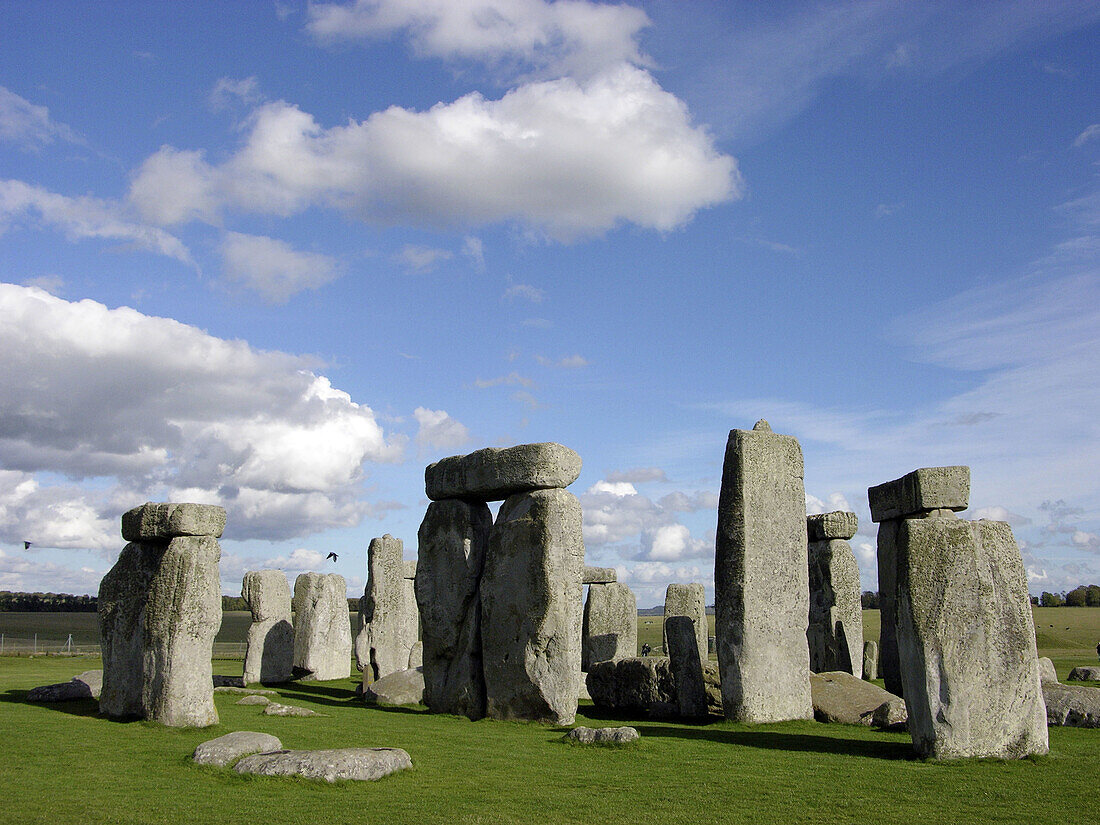 Stonehenge circle. Salisbury plain, Southern England. UK