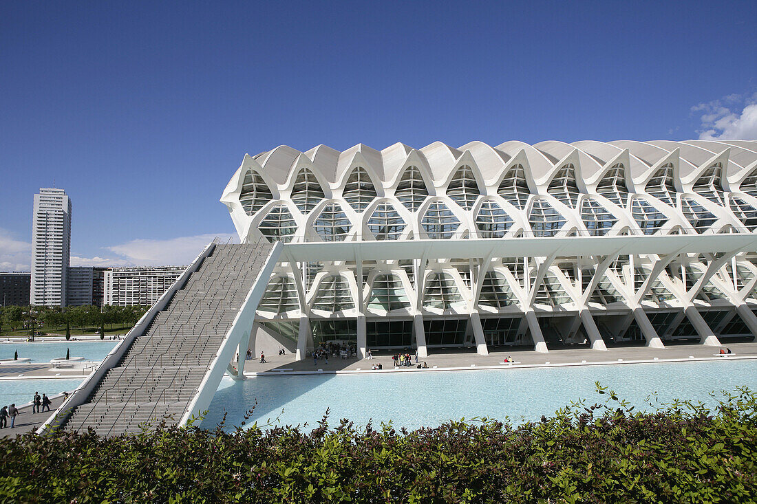 Stadt der Künste und der Wissenschaften von S. Calatrava, Valencia. Comunidad Valenciana, Spanien