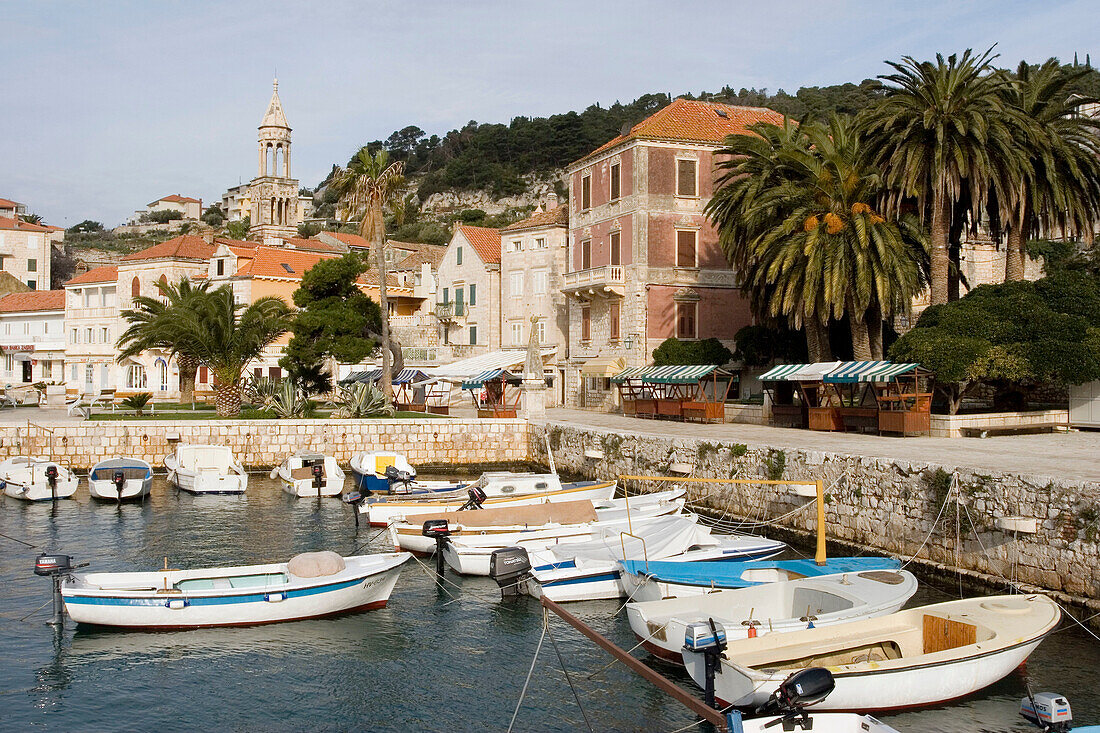Harbour of Hvar island. Dalmatian Coast. Croatia