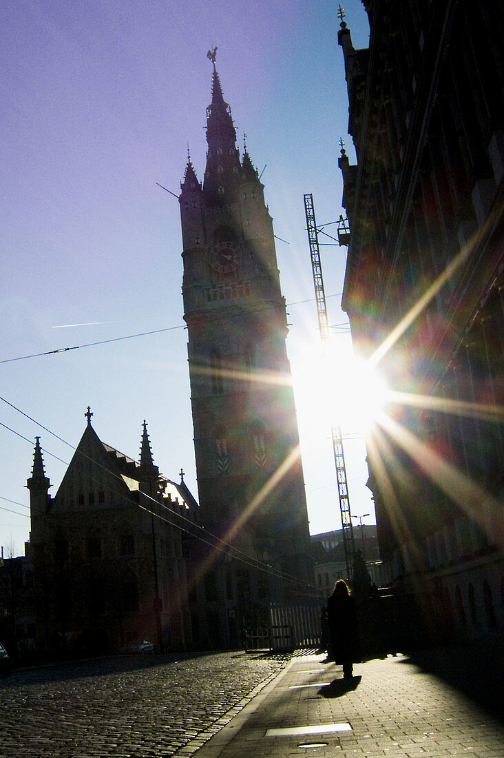 St. Bavos cathedral in Sint Baafsplein. Ghent. Flanders, Belgium