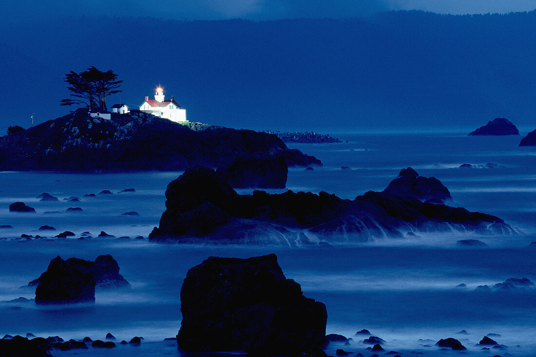 Lighthouse at Crescent city. Northern California Coast. USA