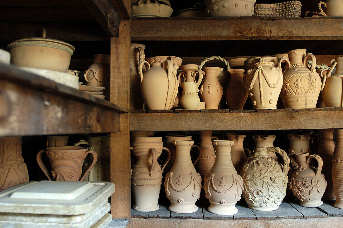 Malicorne pottery from the XVIIIth century. Malicorne-sur-Sarthe. Sarthe. France.