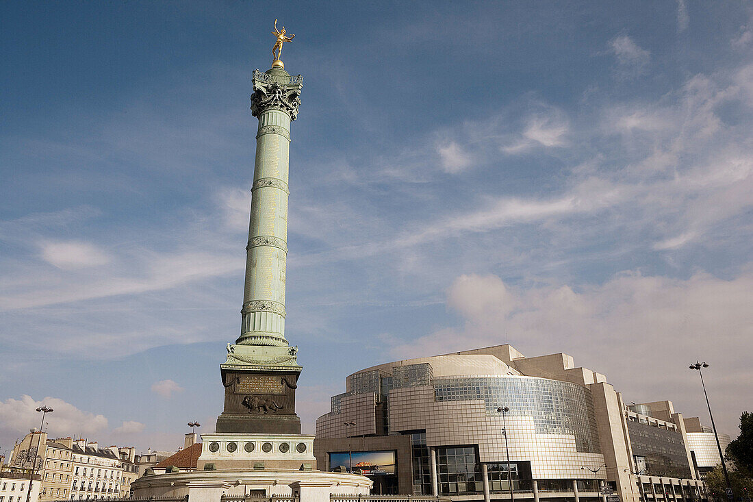 Aussen, Denkmal, Denkmäler, Draussen, Europa, Farbe, Frankreich, Frei, Freiheit, Gebäude, Golden, Länder, Nahaufnahme, Nahaufnahmen, Paris, Place de la Bastille, Plätze der Welt, Reisen, Säule, Säulen, Sehenswürdigkeit, Sehenswürdigkeiten, Skulptur, Skulp