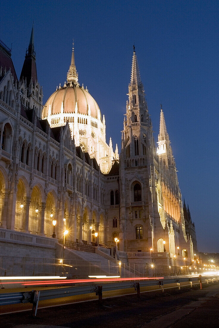 Parliament Building by Night, Budapest, Hungary