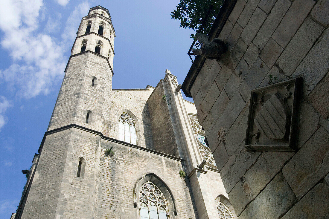 Santa Maria del Mar, gothic church. Barcelona, Spain