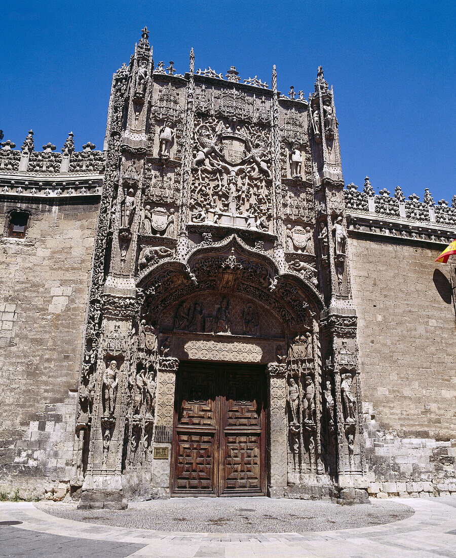 Plateresque facade of Colegio de San Gregorio, now Museo Nacional de Escultura (National Museum of Sculpture). Valladolid, Castilla-León, Spain