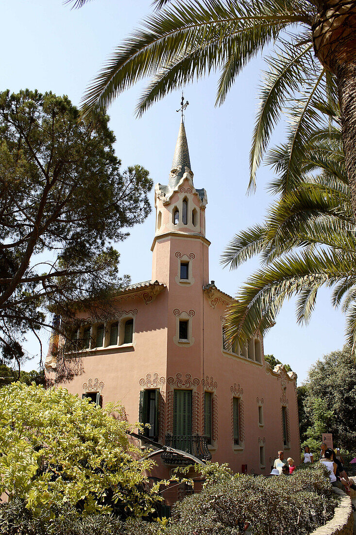 Gaudís House in Güell Park by Gaudí. Barcelona. Cataluña. Spain